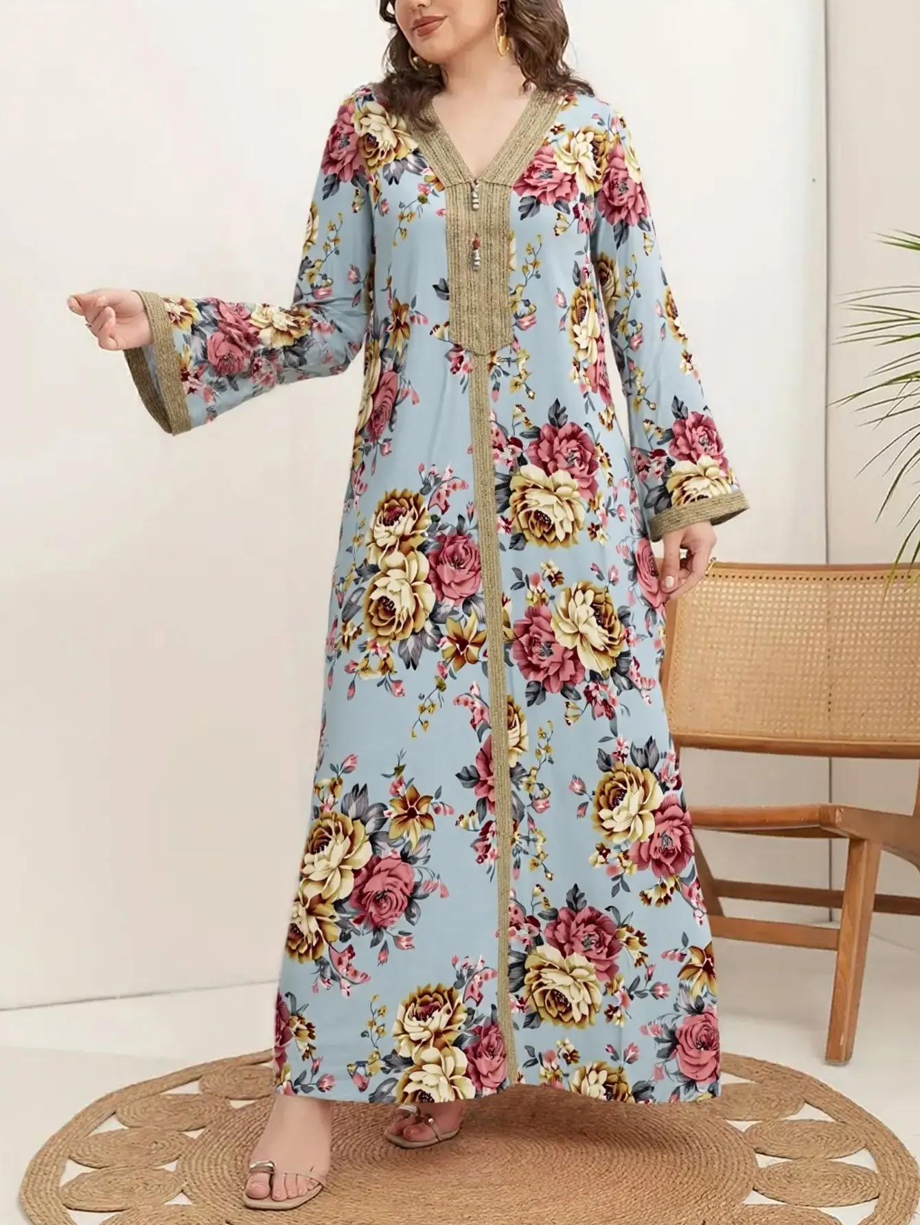 Dresses Eid Women 2025 Abaya Flower Print Muslim Party Dress Vestidos Dubai Arab Long Robe Ramadan Morocco Caftan Vestido Abayas 25 Sc54bb005c7434a2ba4c45be8ec21feefg