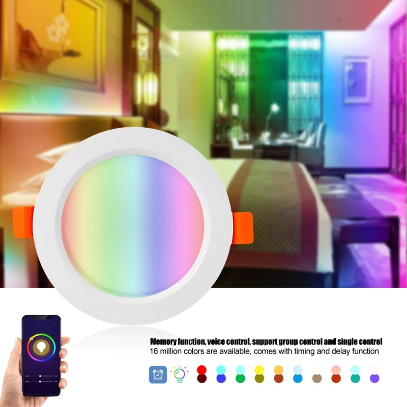 Smart Downlight 4 Inch RGBCW 10W Led Recessed Ceiling Light RGB Color Voice Control Work With Alexa Home Tuya Zigbee 3.0
Smart Downlight 4 Inch RGBCW 10W Led Recessed Ceiling Light RGB Color Voice Control Work With Alexa Home Tuya Zigbee 3.0