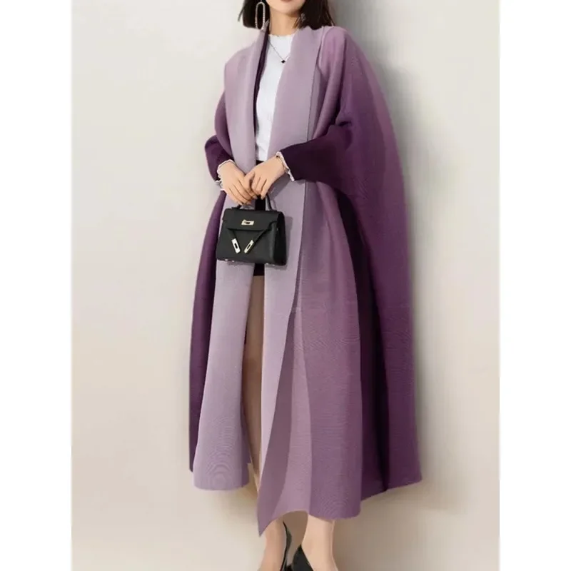 Miyake Pleated Vintage Design Women Plus Size Trench Coat 2024 Spring New Color Collision Lapel Cardigan Luxury Female Robe
Miyake Pleated Vintage Design Women Plus Size Trench Coat 2024 Spring New Color Collision Lapel Cardigan Luxury Female Robe