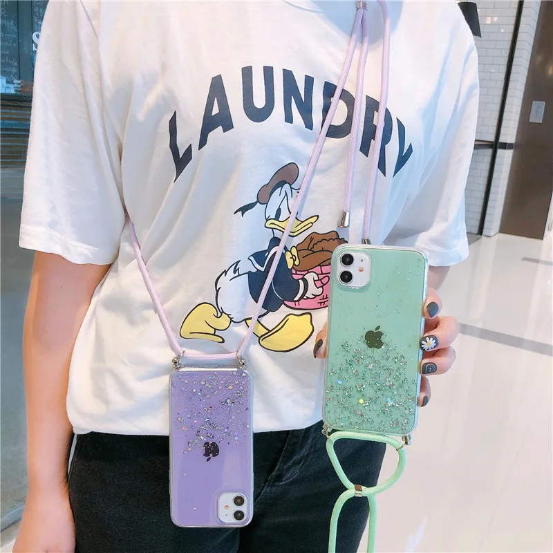 Bling Glitter Stars Sequins Cord Chain Lanyard Phone Case For iPhone 15 14 Pro Max 13 12 MiNi 11 XR XS X 6S 7 8 SE Plus 3 Cover
Bling Glitter Stars Sequins Cord Chain Lanyard Phone Case For iPhone 15 14 Pro Max 13 12 MiNi 11 XR XS X 6S 7 8 SE Plus 3 Cover