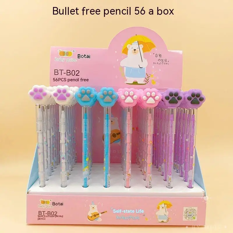 56pcs/Box Cartoon Korean Cut-Free Pencil Movable Pencils Stationery Writing Tools For Primary School Students For Children
56pcs/Box Cartoon Korean Cut-Free Pencil Movable Pencils Stationery Writing Tools For Primary School Students For Children