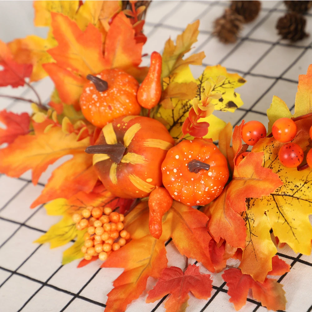 1 Pc Artificial Pumpkin Wreath Halloween Fall Theme Berries Pine Cone Maple Wooden Rattan For Home Decoration Accessories
1 Pc Artificial Pumpkin Wreath Halloween Fall Theme Berries Pine Cone Maple Wooden Rattan For Home Decoration Accessories