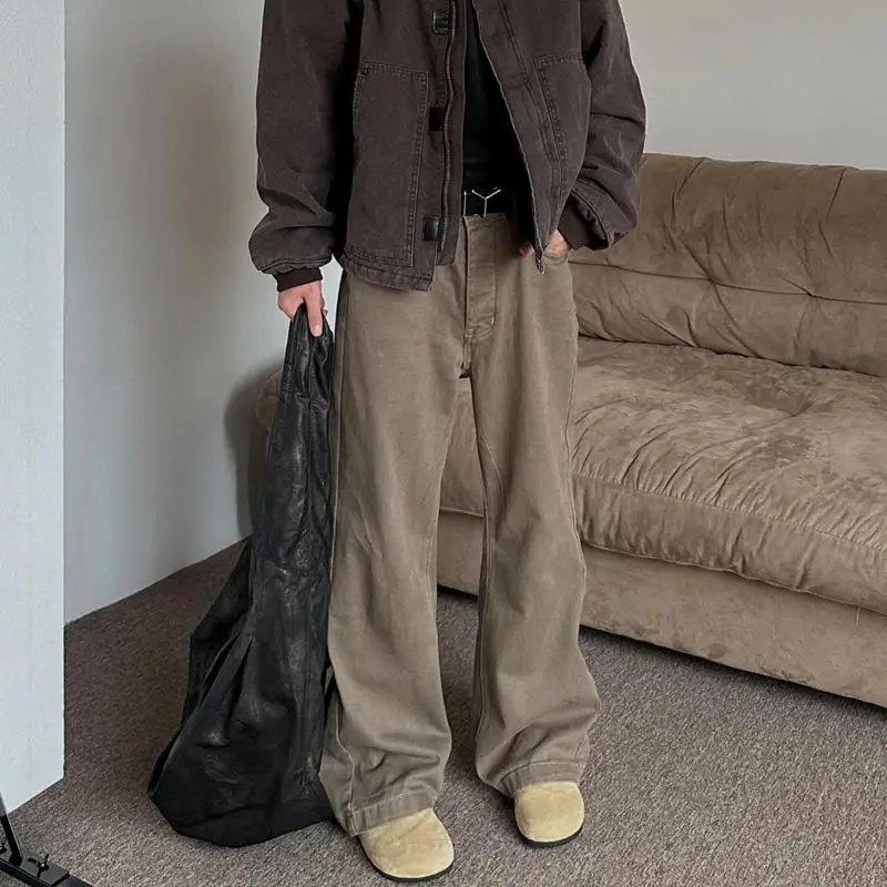 Vintage Baggy Brown Straight-leg Jeans Men Women Korean Casual High-waisted Wide Leg Cargo Pants Hip Hop 90s Streetwear Trousers
Vintage Baggy Brown Straight-leg Jeans Men Women Korean Casual High-waisted Wide Leg Cargo Pants Hip Hop 90s Streetwear Trousers
