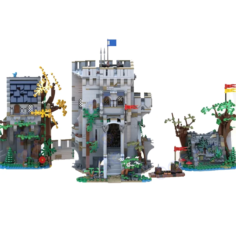

MOC Medieval Castle Tower Tree House Model Themed Scene Street View Building Blocks DIY Children's Toys Birthday Christmas Gifts