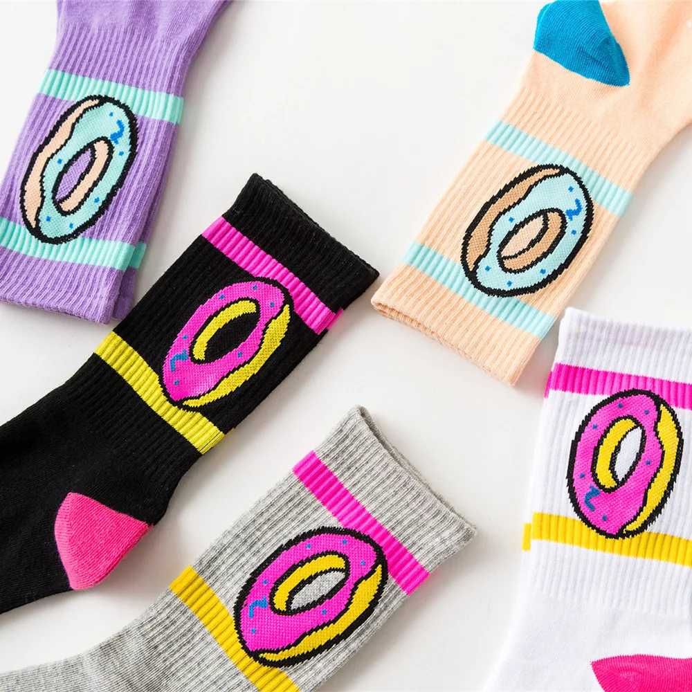 6 Colors Cute Donut Print Cotton Socks for Women Japanese Korea Harajuku Candy Colors Middle Tube Unisex Soft Comfortable Sport
6 Colors Cute Donut Print Cotton Socks for Women Japanese Korea Harajuku Candy Colors Middle Tube Unisex Soft Comfortable Sport