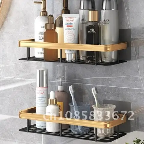 

Shelves Bathroom Luxury Hooks Shelf No-drill Caddy Shower Storage Rack Shampoo Holder Toilet Organizer Accessories