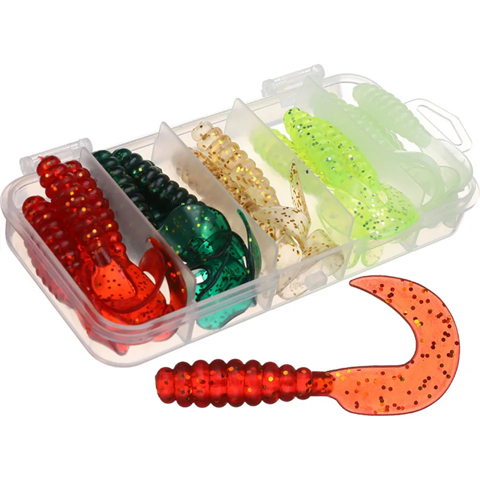 New 25PCS 55mm/1.7g Fishing Soft Lures Grub Tackle Soft Fishing Lure Worm Artificial Soft Bait Wobbles Swimbait
New 25PCS 55mm/1.7g Fishing Soft Lures Grub Tackle Soft Fishing Lure Worm Artificial Soft Bait Wobbles Swimbait
