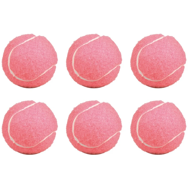 

Hot 24Pcs Pack Pink Tennis Balls Wear-Resistant Elastic Training Balls 66Mm Ladies Beginners Practice Tennis Ball For Club
