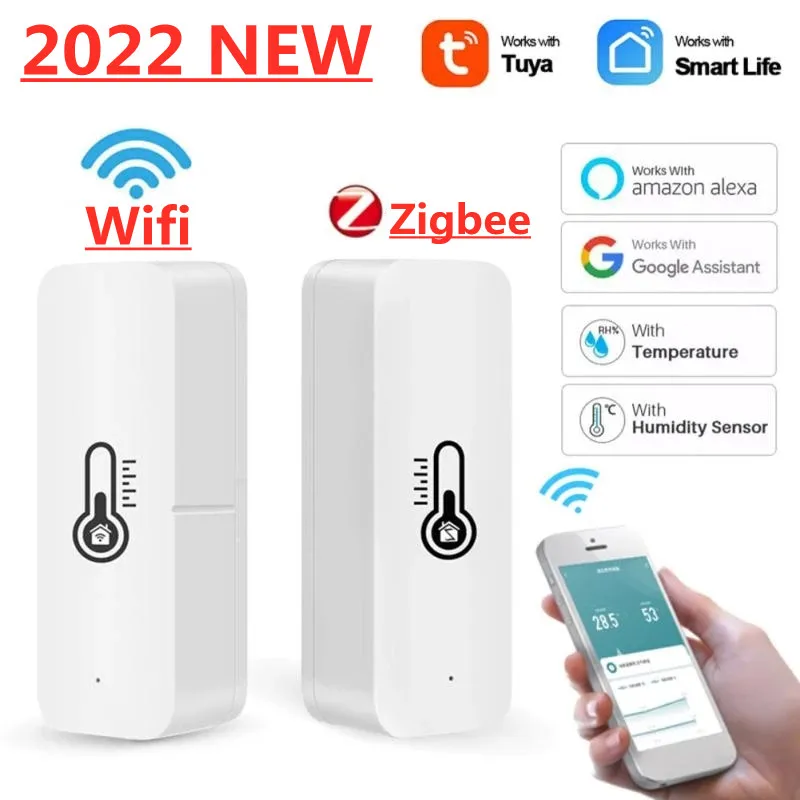 Смарт-датчик влажности и температуры Tuya Wi-Fi ZigBee уличный гигрометр термометр