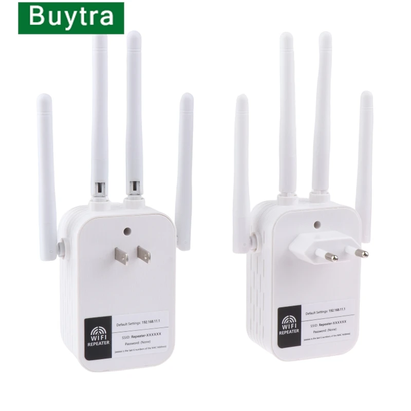 

1Pc 300Mbps 2.4/5Ghz Wireless WiFi Repeater Signal Booster WiFi Amplifier Wi-Fi Long Range Extender With 4 External Antenna