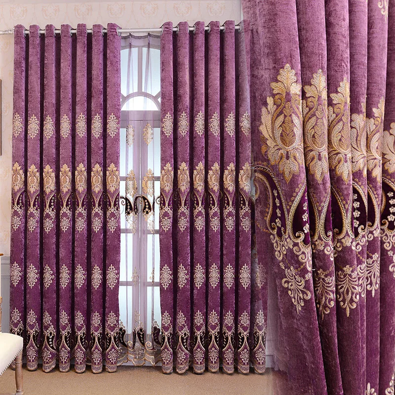 

Curtain Color Woven Splicing Living Room Bedroom Watersoluble Embroidered Curtain Fabric Curtains for Living Dining Room Bedroom