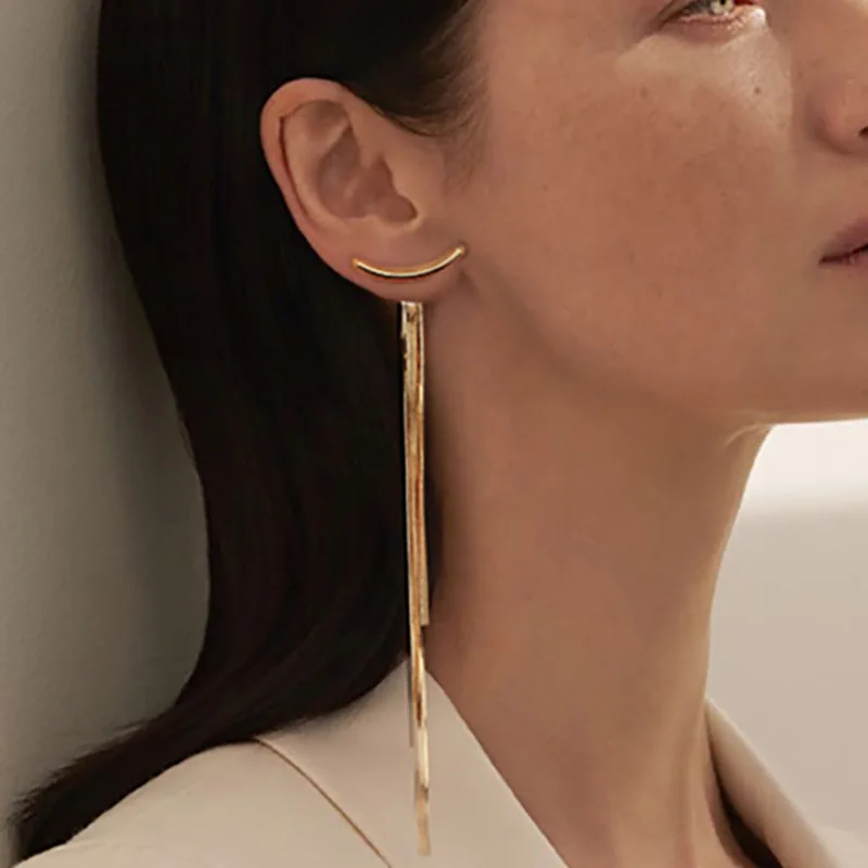 Vintage Long Tassel Drop Earrings for Women Geometric Gold Color Glossy Women's Earrings Elegant Exquisite Jewelry 1 Mallzona Sc55e1017cc54438a9335eba61f1e27ffb Vintage Long Tassel Drop Earrings for Women Geometric Gold Color Glossy Women's Earrings Elegant Exquisite Jewelry Mallzona