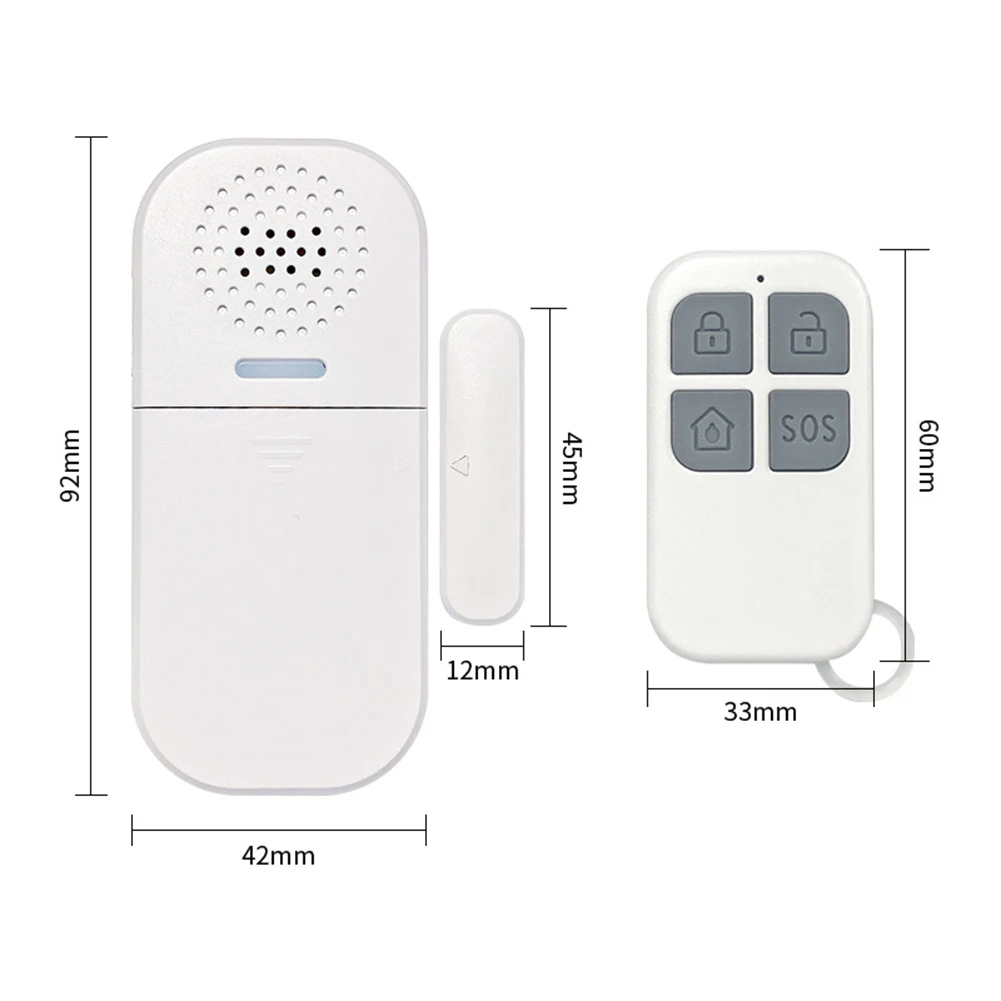 Wireless Remote Control Door For Window Sensor Induction Detector Burglar Siren Complete Package with Remote Control
Wireless Remote Control Door For Window Sensor Induction Detector Burglar Siren Complete Package with Remote Control