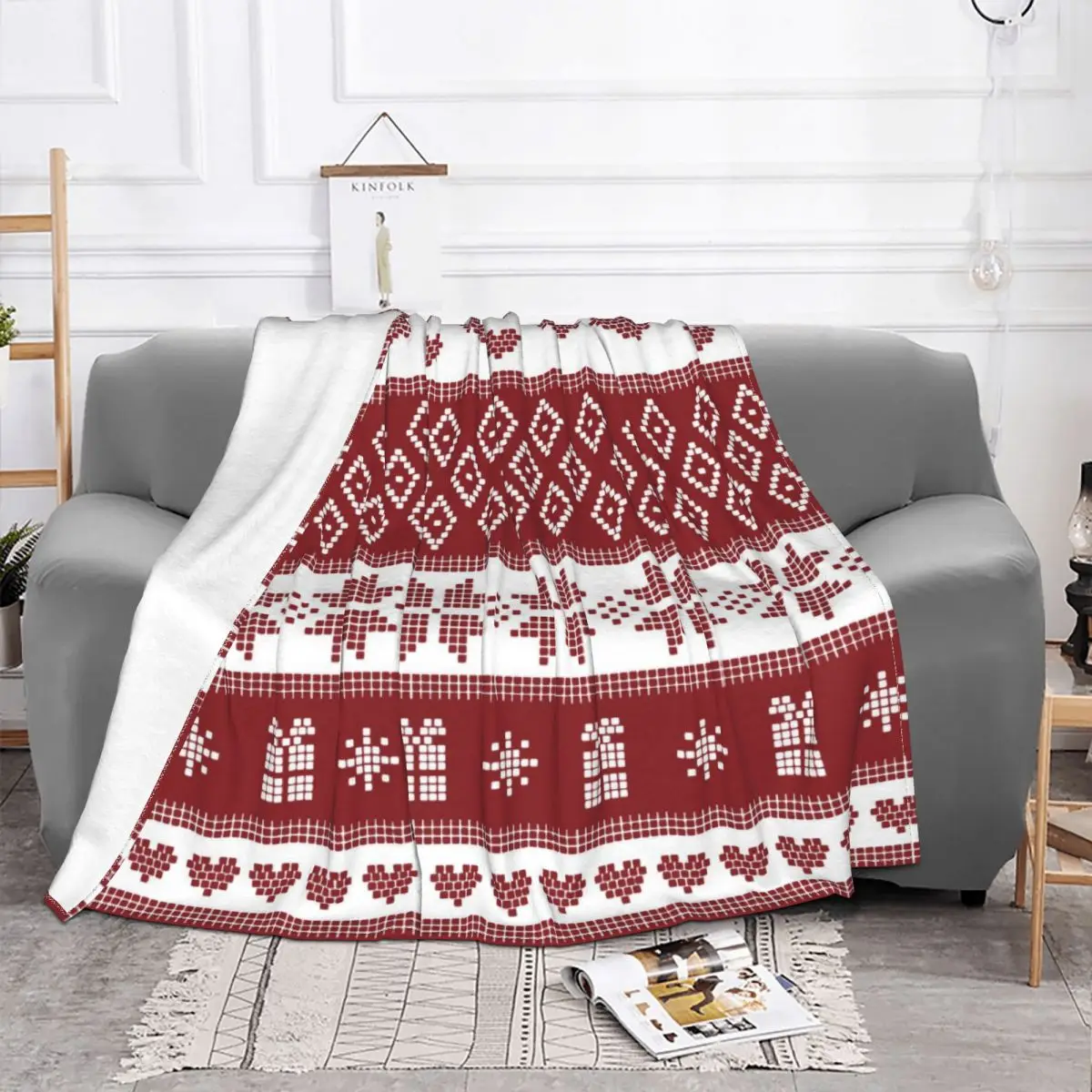Red Winter Nordic Snowflake Deer Christmas Pattern Blankets Fleece Winter Holidays Throw Blankets for Home Office Bedspreads
Red Winter Nordic Snowflake Deer Christmas Pattern Blankets Fleece Winter Holidays Throw Blankets for Home Office Bedspreads