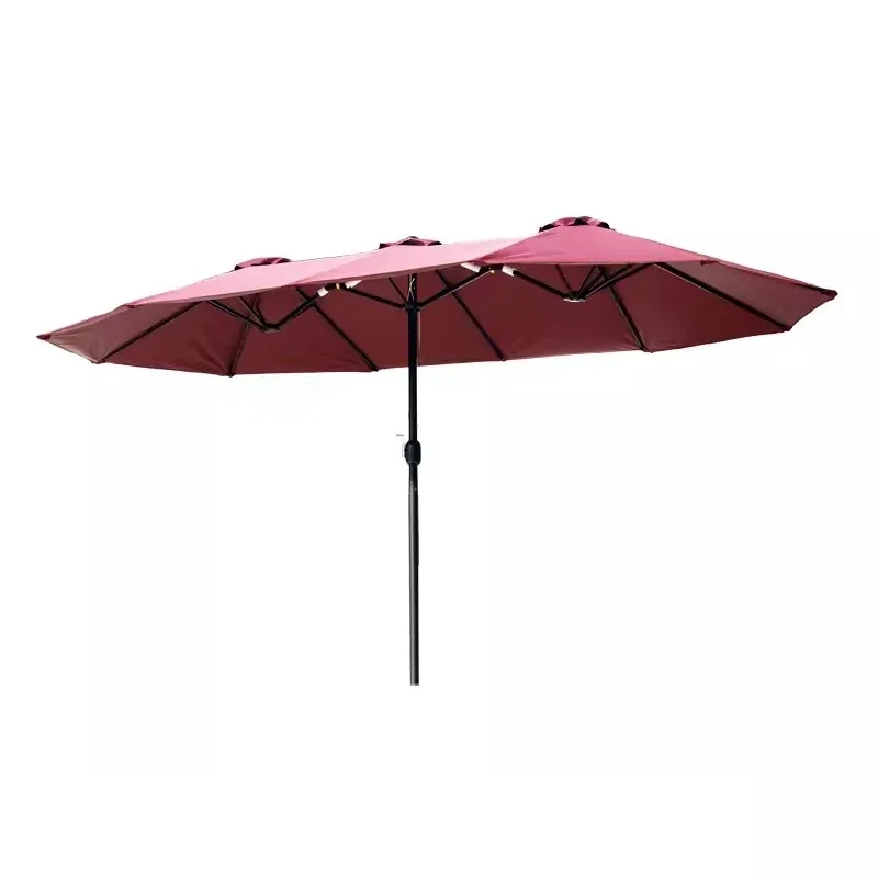 

200x380 см Прямоугольный 3 крыши железный зонтик садовая уличная мебель зонтик от солнца зонтик для патио Cabana центральный полюс (без основания)