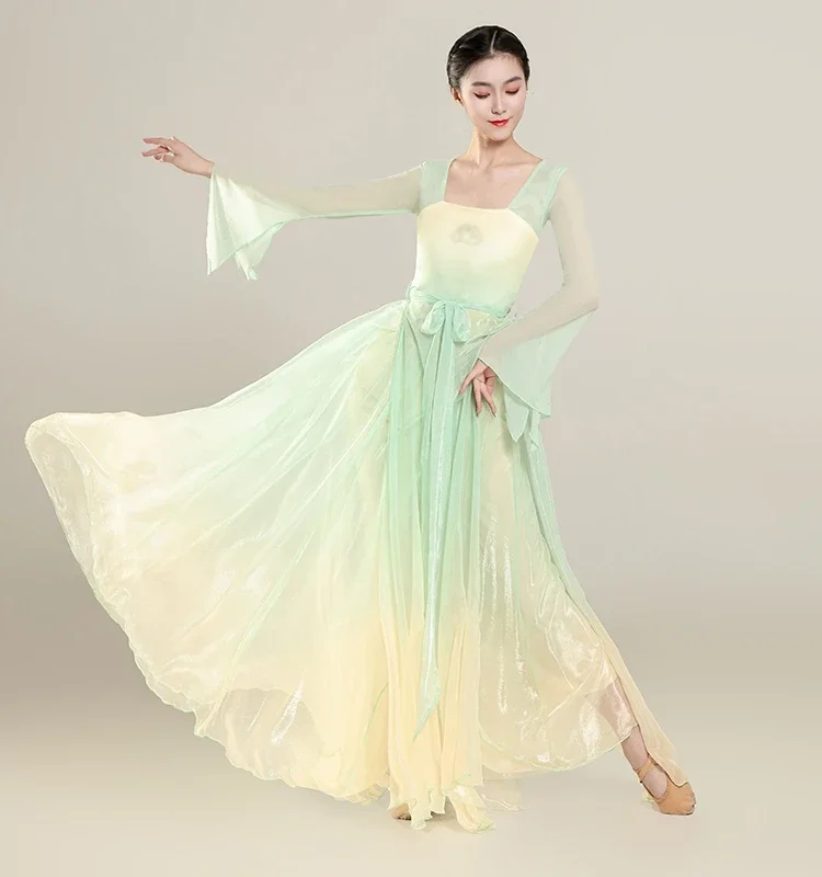 

Classical Dance Clothes Body Rhyme Saree Chinese Dance Floating Practice Costume Dance Performance Costumes Women Dresses