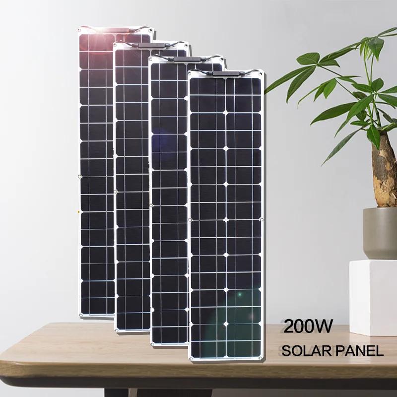 100W 150W 200W Flexible Solar Panel 12V Battery Charger Monocrystalline with PV Connector for RV Boat Cabin Tent Car Camping
100W 150W 200W Flexible Solar Panel 12V Battery Charger Monocrystalline with PV Connector for RV Boat Cabin Tent Car Camping