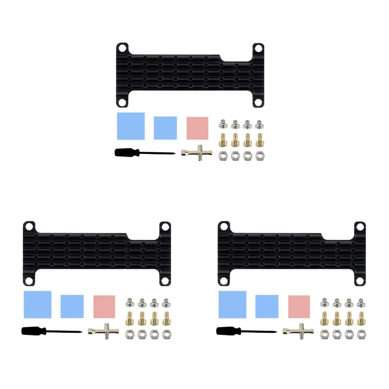 

3X для Raspberry Pi Zero 2 Вт/комплект алюминиевого радиатора Zero с термоподкладкой для Raspberry Pi Zero W