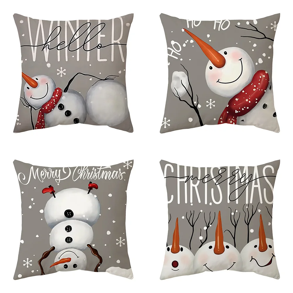 Christmas Decor Pillowcase Snowman Print Grey Square Throw Cushion Cover Decorative Pillows For Sofa Funda Cogines De 45x45
Christmas Decor Pillowcase Snowman Print Grey Square Throw Cushion Cover Decorative Pillows For Sofa Funda Cogines De 45x45