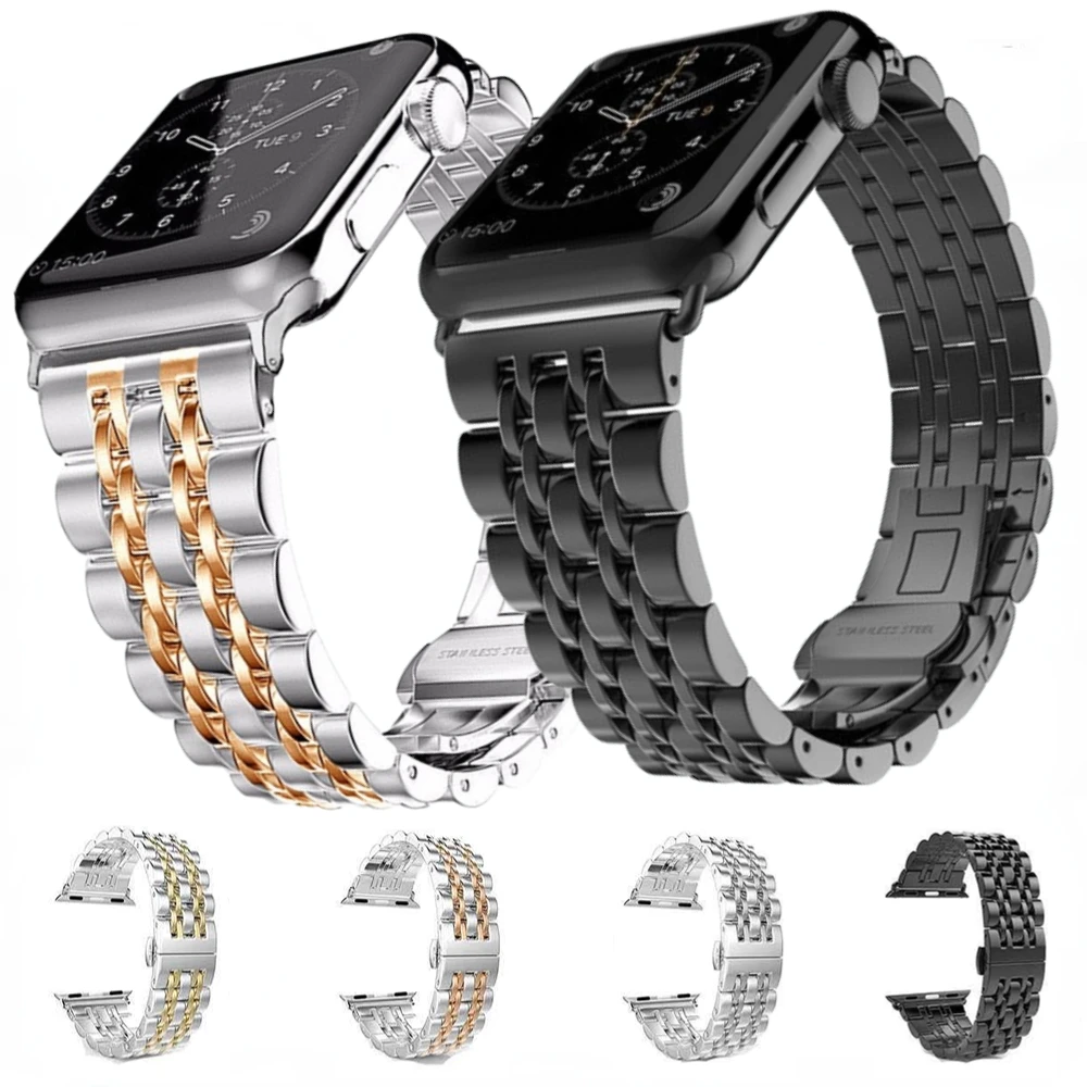

Metal Stainless Steel Strap for Apple Watch 45mm 41mm 49mm 44mm 40mm 42mm 38mm Watchband for iWatch Ultra 9 8 7 6 5 4 3 SE Strap