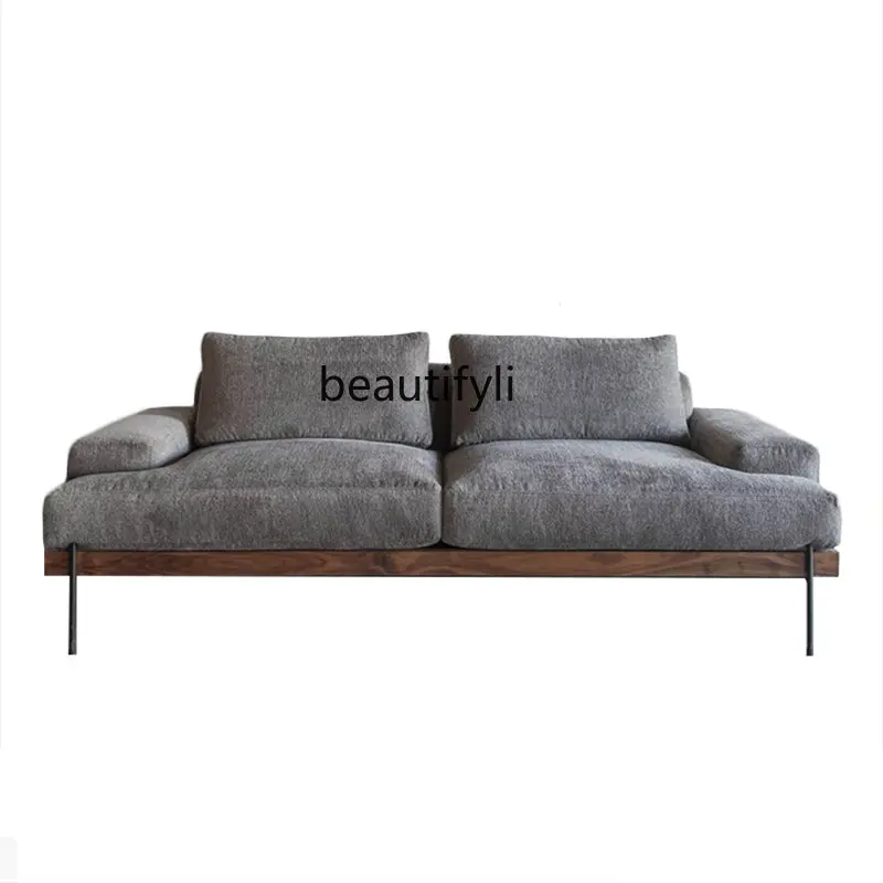 

Nordic Fabric Sofa Small Apartment Simple Modern Living Room Double Three-Person Corner Combination Faux Leather furniture