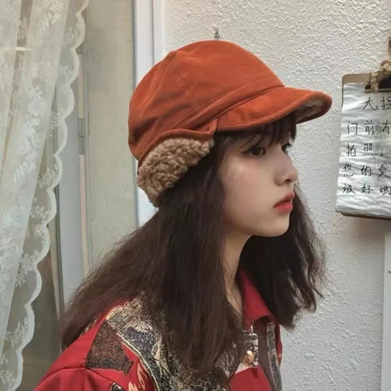 Korean Niche Flanged Lei Feng Hat Solid Color Ear Protection Warm Lamb Wool Short Brim Flying Bomber Hats for Men and Women
Korean Niche Flanged Lei Feng Hat Solid Color Ear Protection Warm Lamb Wool Short Brim Flying Bomber Hats for Men and Women