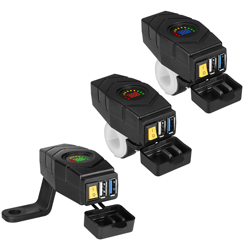 1 Pcs USB Car Charger 20-80V E-bike Handlebar USB Charger 24V 36V 48V 60V QC3.0 Quick Charger Adapter
1 Pcs USB Car Charger 20-80V E-bike Handlebar USB Charger 24V 36V 48V 60V QC3.0 Quick Charger Adapter