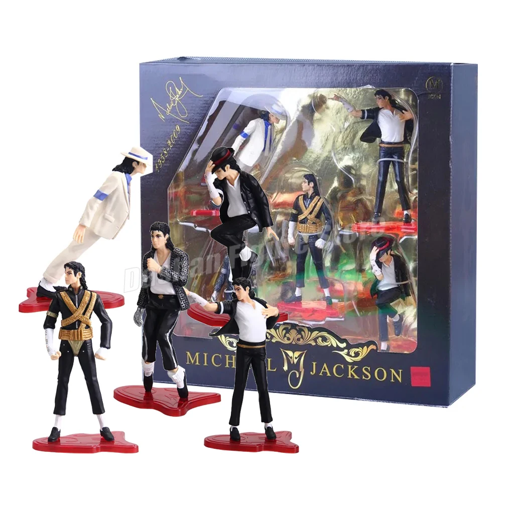 5pcs Michael Jackson Action Figure PVC Anti Gravity Forward Tilt Collection Smooth Criminal Limited Edition Jackson Figurine Toy 5pcs Michael Jackson Action Figure PVC Anti Gravity Forward Tilt Collection Smooth Criminal Limited Edition Jackson Figurine Toy