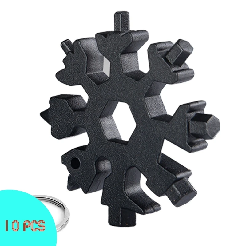 10pcs Snowflake Spanner Keyring Multifunction Outdoor Hike Wrench Pocket Tool Key Ring Pocket Camp Survive Hand Tools
10pcs Snowflake Spanner Keyring Multifunction Outdoor Hike Wrench Pocket Tool Key Ring Pocket Camp Survive Hand Tools