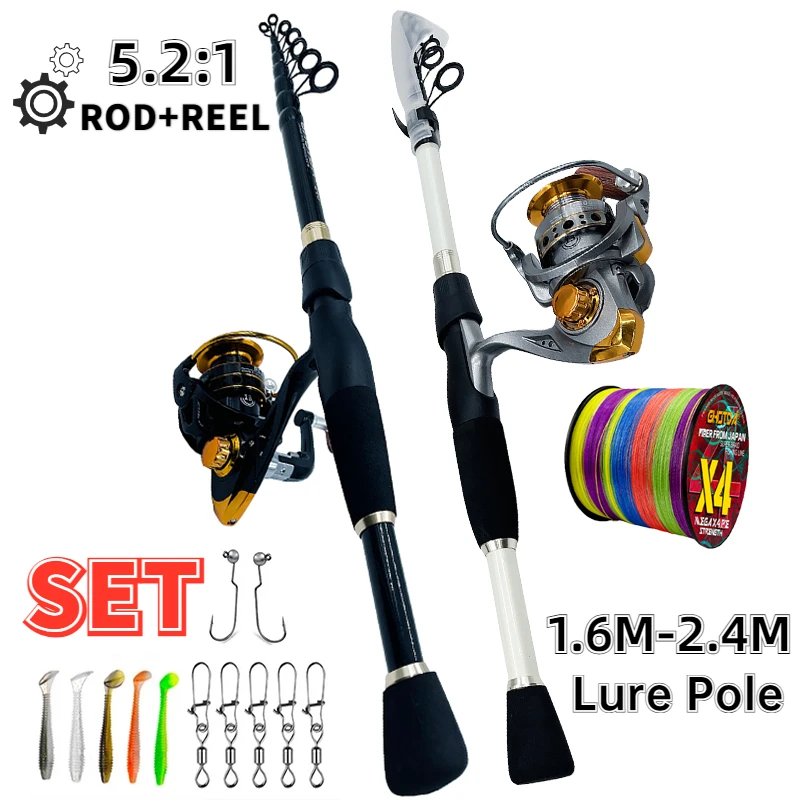 Новинка, телескопическая удочка для ловли приманки, 1,6-2,4 м, полный набор, металлическая катушка дальнего действия, Передаточное отношение 5,2: 1
Новинка, телескопическая удочка для ловли приманки, 1,6-2,4 м, полный набор, металлическая катушка дальнего действия, Передаточное отношение 5,2: 1