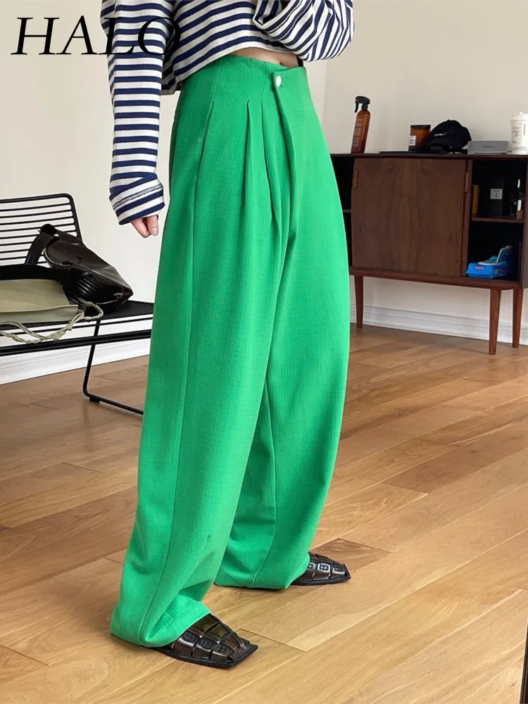 Брюки Женские однотонные с широкими штанинами, на весну/лето, 2024
Брюки Женские однотонные с широкими штанинами, на весну/лето, 2024