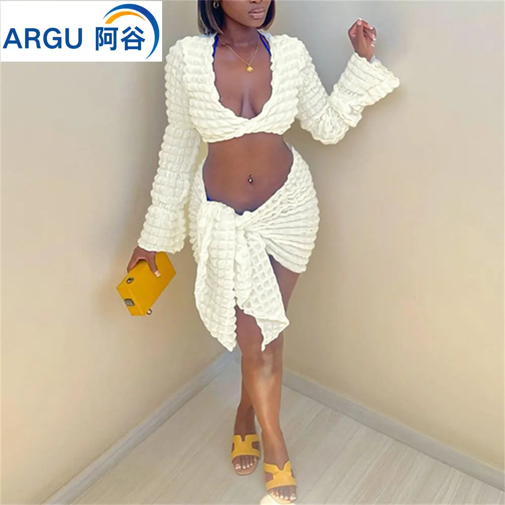 Woman Casual Pullover Sexy Long-sleeved Top Short Skirt Suit 2023 Spring Summer Female Street Women's Clothing y2k streetwear
Woman Casual Pullover Sexy Long-sleeved Top Short Skirt Suit 2023 Spring Summer Female Street Women's Clothing y2k streetwear