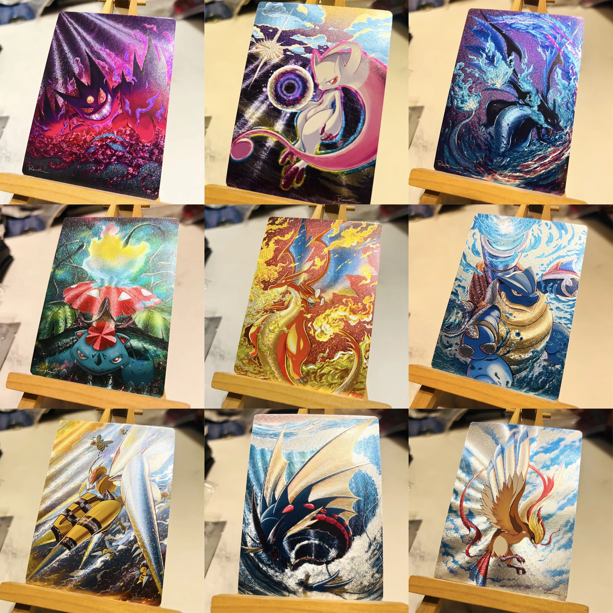 Diy 9Pcs/set Pokemon Charizard Venusaur Blastoise Generation 1 Flash Cards Anime Game Collection Cards Gift Toys
Diy 9Pcs/set Pokemon Charizard Venusaur Blastoise Generation 1 Flash Cards Anime Game Collection Cards Gift Toys