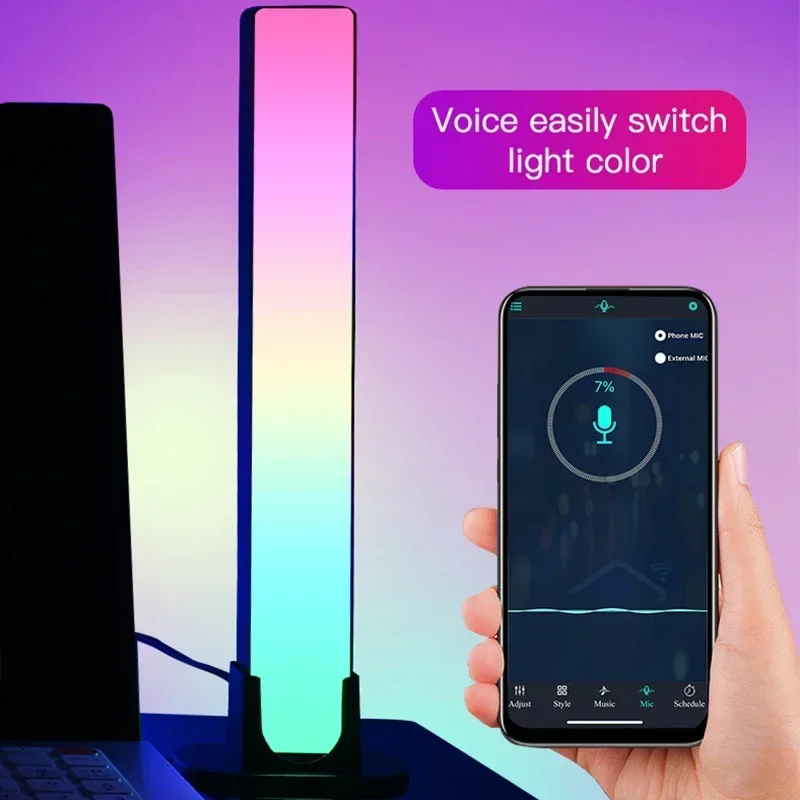 

Smart RGB LED Light Bars Night Light Backlight for Gaming TV Room Decoration Lamp with Bluetooth APP Control Music Rhythm Lights
