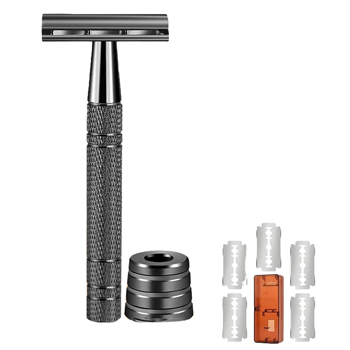 Replaceable Men Safety Razor, Double Edge Safety Razor, Reusable Metal Razors for Men,B
Replaceable Men Safety Razor, Double Edge Safety Razor, Reusable Metal Razors for Men,B
