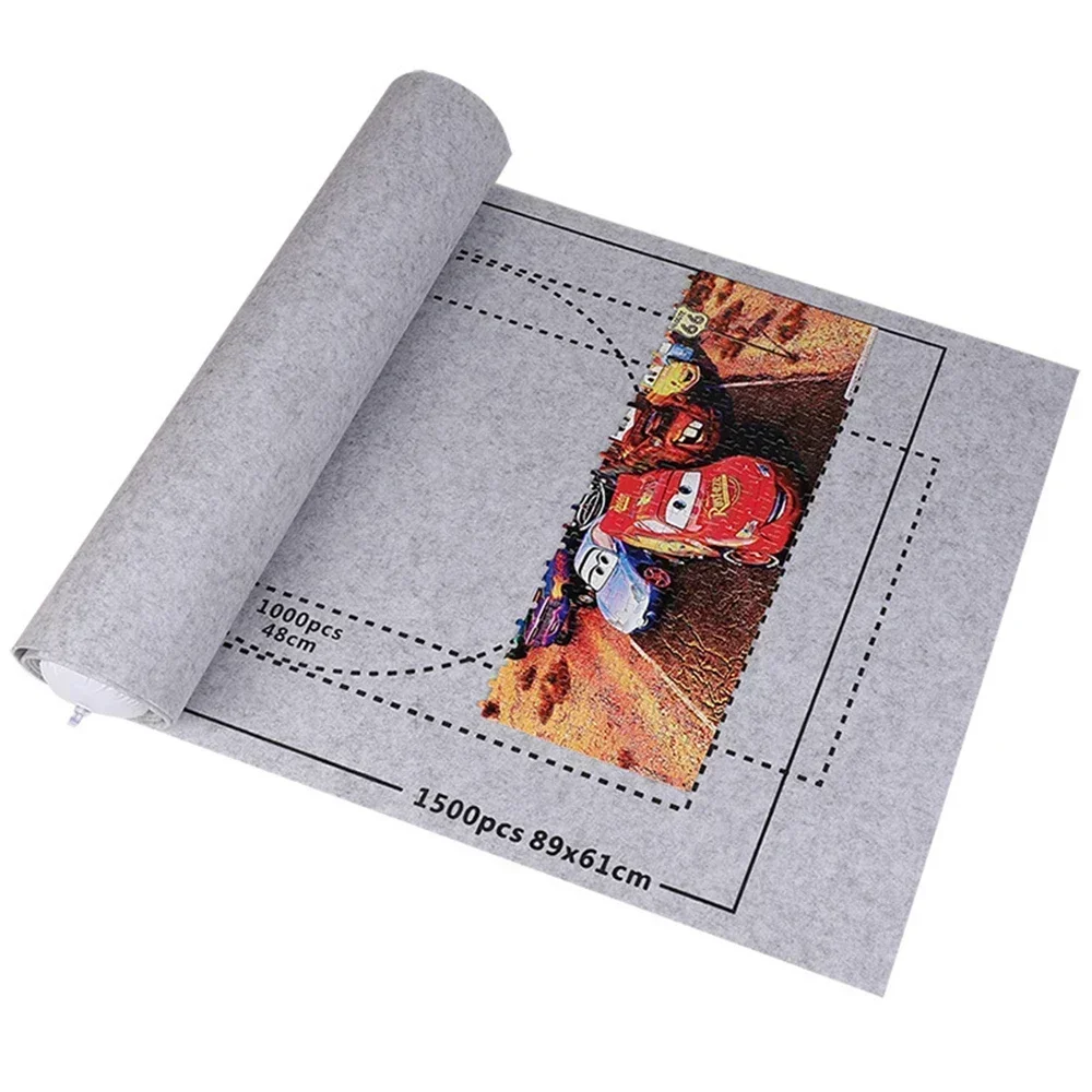 

Storage Puzzle Mat Bag 1500-3000pcs Picture Felt Roll Up Jigsaw Blanket Children's Portable Tool Modern Organizer Minimalist