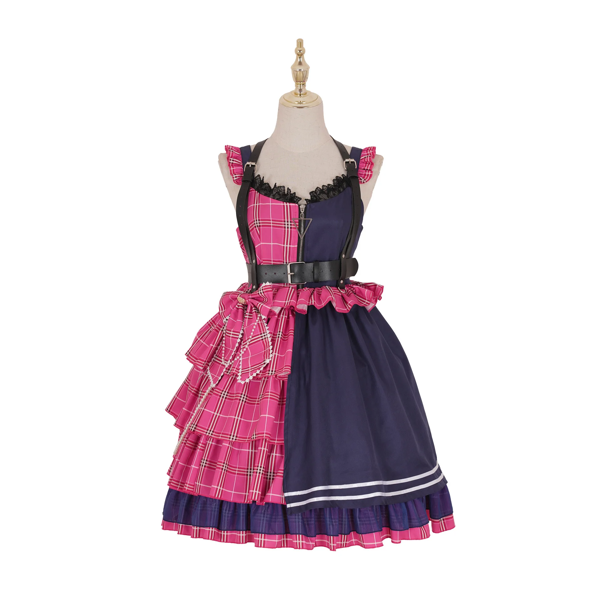 

Idol Declaration Lolita JSK Dress Plaid and Patchwork Lolita Jumper Skirt