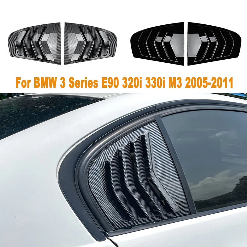 

For BMW 3 Series E90 320i 330i M3 2005-2011 Car Rear Window Shutter Cover Trim Window Louver Side Vent Trim Auto Accessories