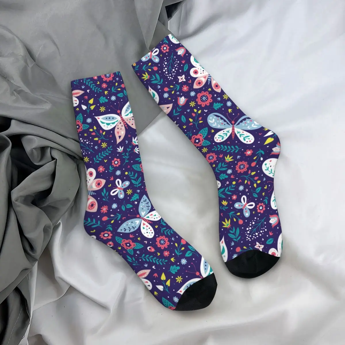 Casual Colorful Flowers And Butterflies Football Socks Polyester Crew Socks for Unisex Sweat Absorbing
Casual Colorful Flowers And Butterflies Football Socks Polyester Crew Socks for Unisex Sweat Absorbing