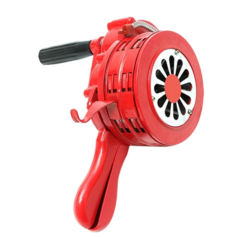 

Emergency Hand Crank Siren Horn 110DB Manual Operated Safety Alarm System Warning School Shopping Fire Air Raid Red 1 PCS