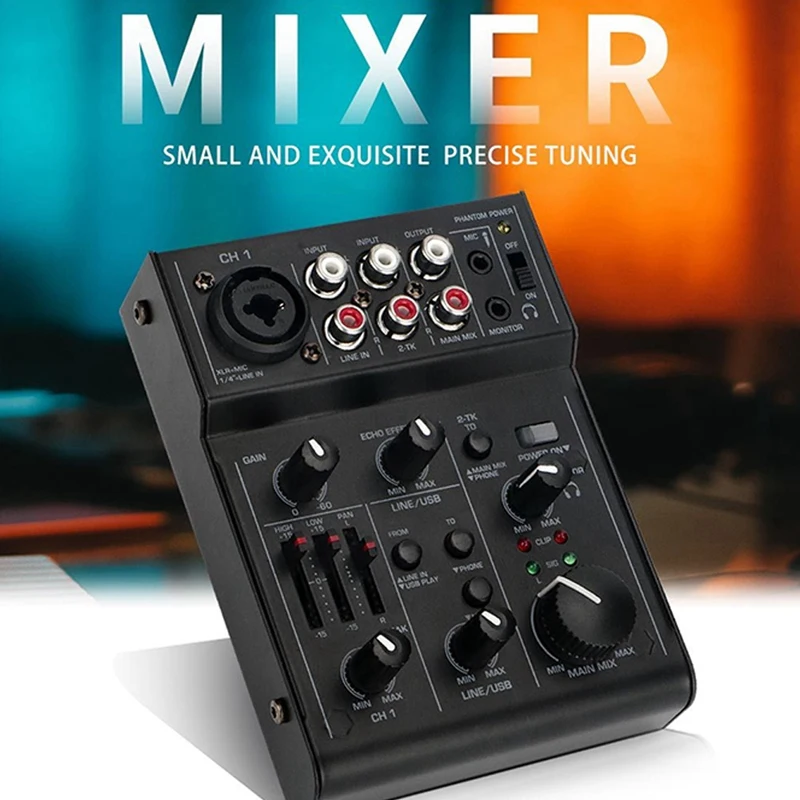 Mixing Console USB Audio Interface Built-In Effect Mini Professional Mixer Sound Card
Mixing Console USB Audio Interface Built-In Effect Mini Professional Mixer Sound Card