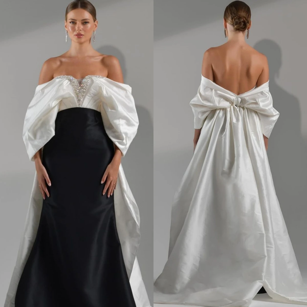 Prom Dresses Elegant Off-the-shoulder Sheath Celebrity Sequin Draped Satin Occasion Evening Gown vestido de festa mulher luxo
Prom Dresses Elegant Off-the-shoulder Sheath Celebrity Sequin Draped Satin Occasion Evening Gown vestido de festa mulher luxo