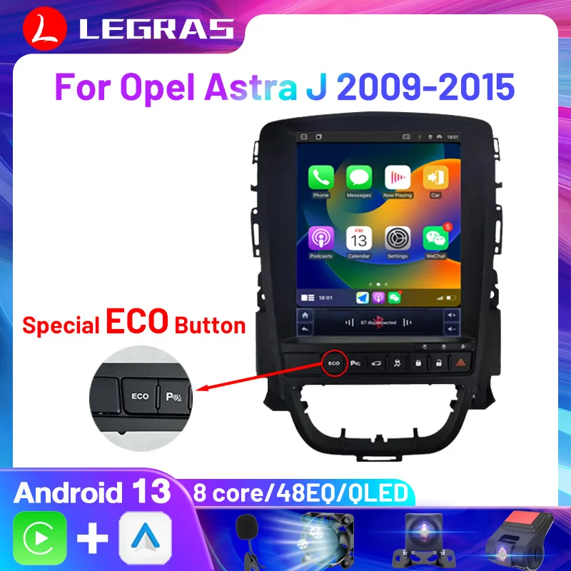 

Car Radio with ECO Airbag for Opel Astra J Vauxhall Buick Verano 2009-2015 Multimedia Video 2Din 4G WIFI Carplay Head Unit DVD