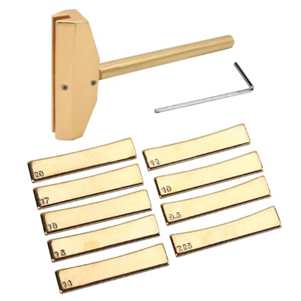 Инструмент для ремонта басов, гитар Luthiers, пресс для Лада, прижимная доска, прессовые инструменты с 9 радиальными вставками, латунь для электрогитары/баса
Инструмент для ремонта басов, гитар Luthiers, пресс для Лада, прижимная доска, прессовые инструменты с 9 радиальными вставками, латунь для электрогитары/баса
