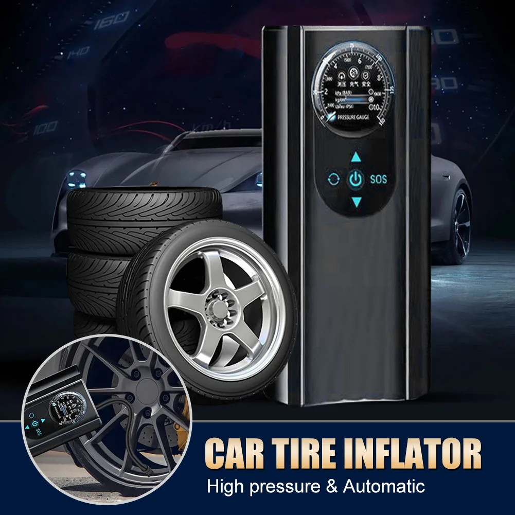 120W Mini Car Tire Inflator 150PSI Portable Air Compressor Wireless Inflatable Pump LCD Display for Motorcycle Bicycle Tyre Ball
120W Mini Car Tire Inflator 150PSI Portable Air Compressor Wireless Inflatable Pump LCD Display for Motorcycle Bicycle Tyre Ball