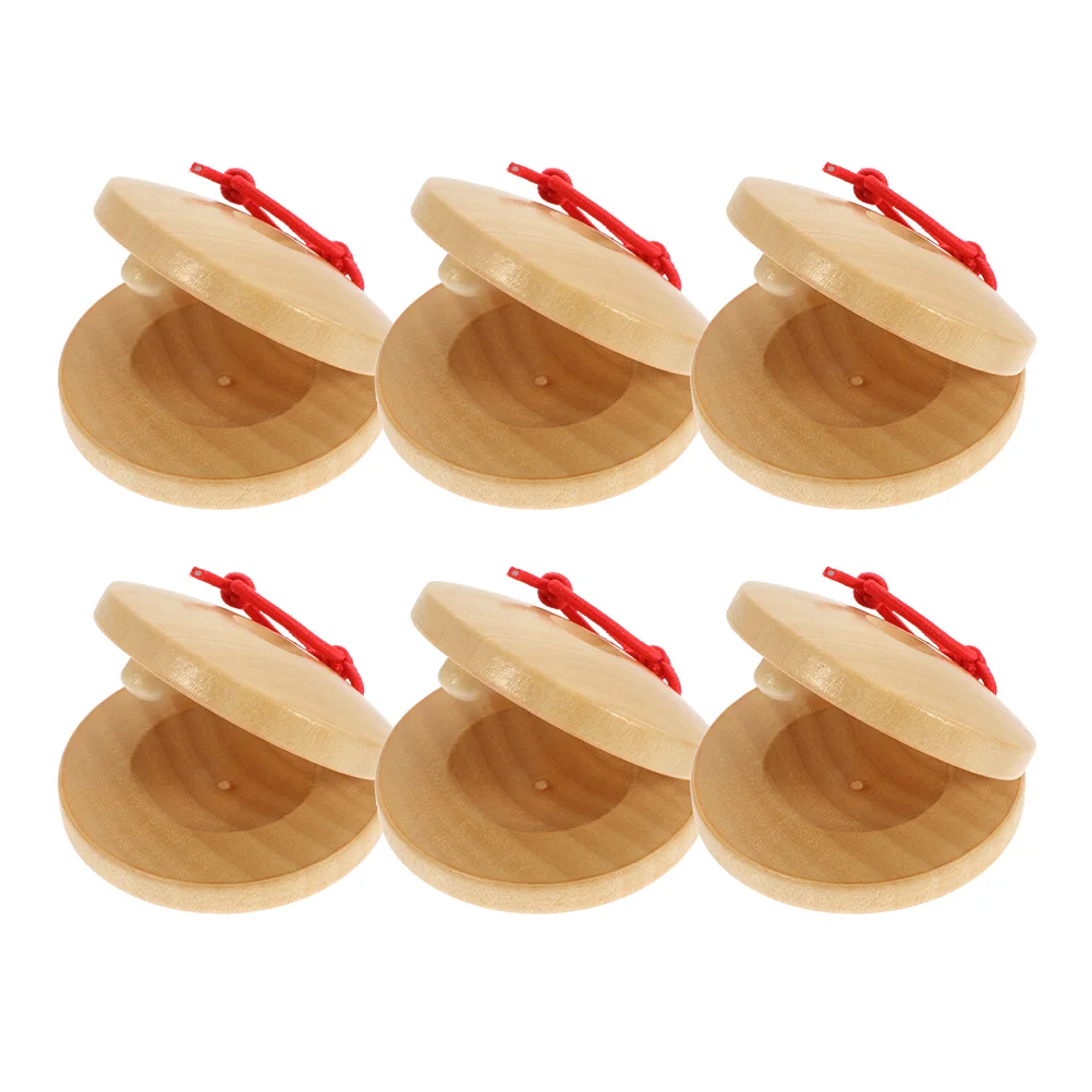 

Wooden Castanets Finger Castanet Small Percussion Musical Instruments Rhythm Castanets Portable Kids Children Toys