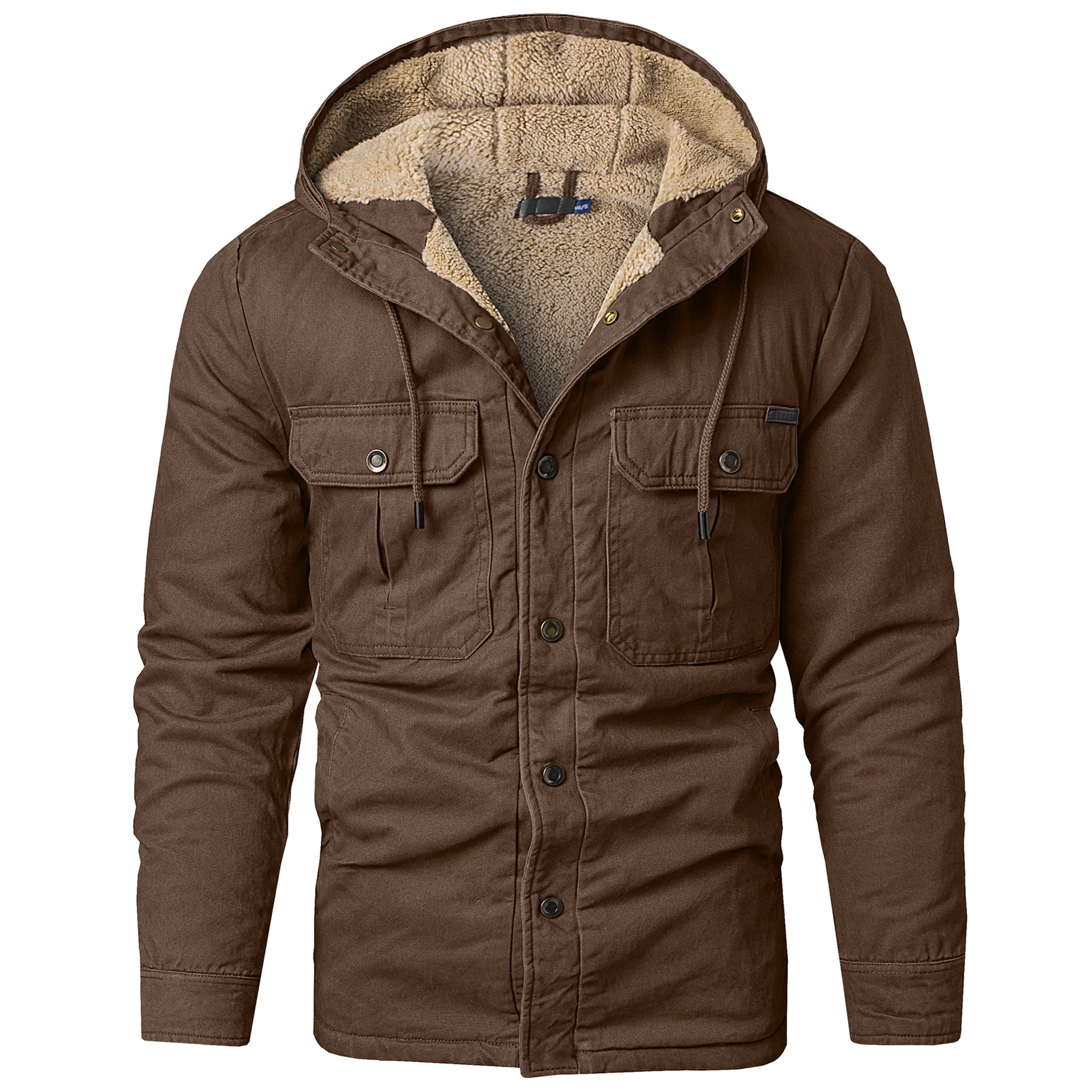 Men's shirt Thick-lined hooded Solid color jacket Cashmere High quality cotton coat Parka Winter plus size
Men's shirt Thick-lined hooded Solid color jacket Cashmere High quality cotton coat Parka Winter plus size