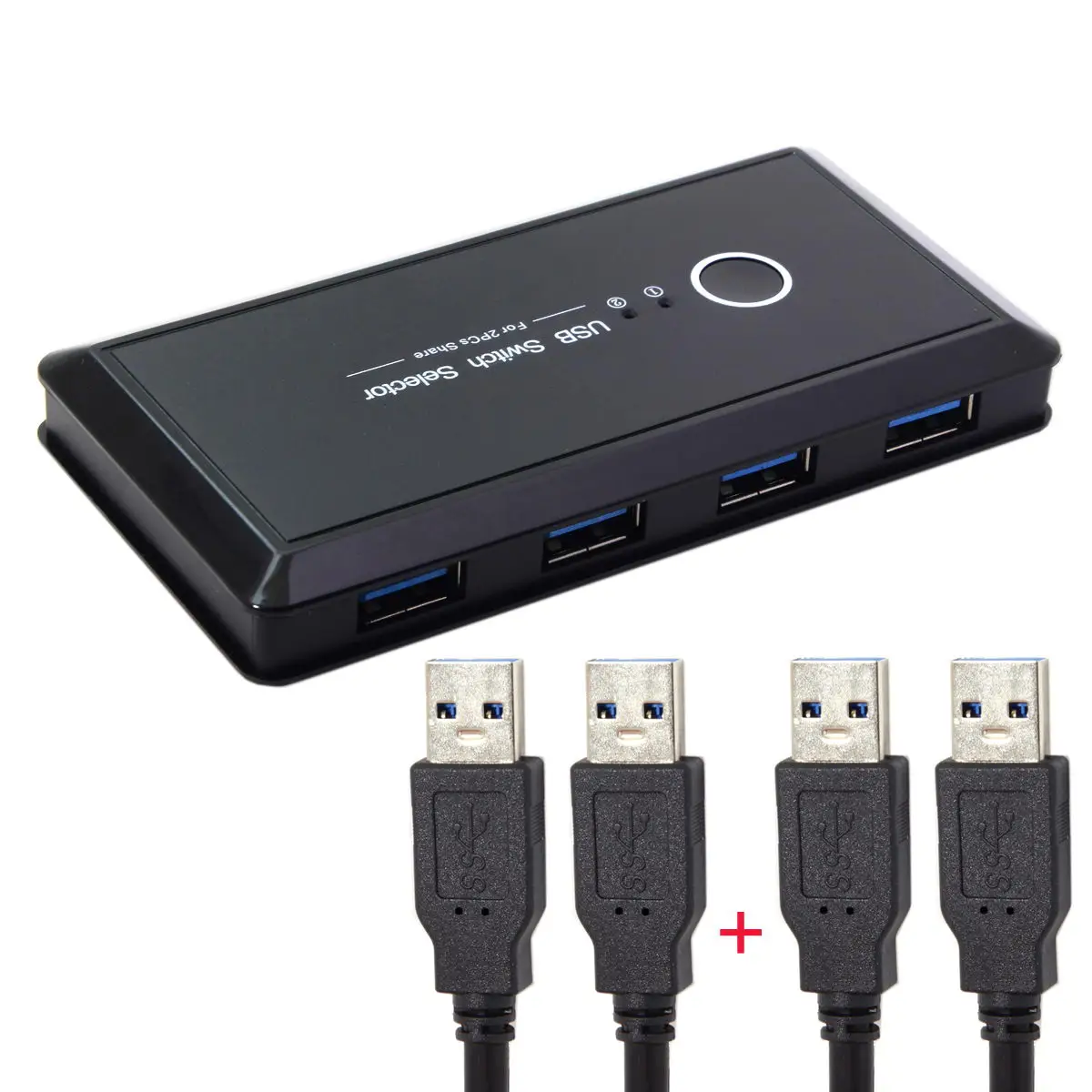 

Cablecc USB штекер 4 порта микро-USB к KVM USB 3,0 два порта Переключатель Селектор ПК с общим доступом 4 устройства для клавиатуры мыши