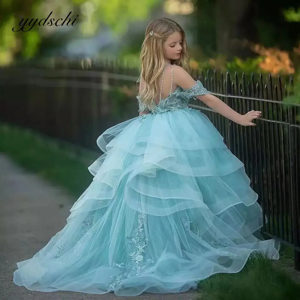 Simple Sky Blue Puffy Off The Shoudler Flower Girls Dress For Wedding 2023 Princess Tulle Appliques Sequins First Communion Gown
Simple Sky Blue Puffy Off The Shoudler Flower Girls Dress For Wedding 2023 Princess Tulle Appliques Sequins First Communion Gown