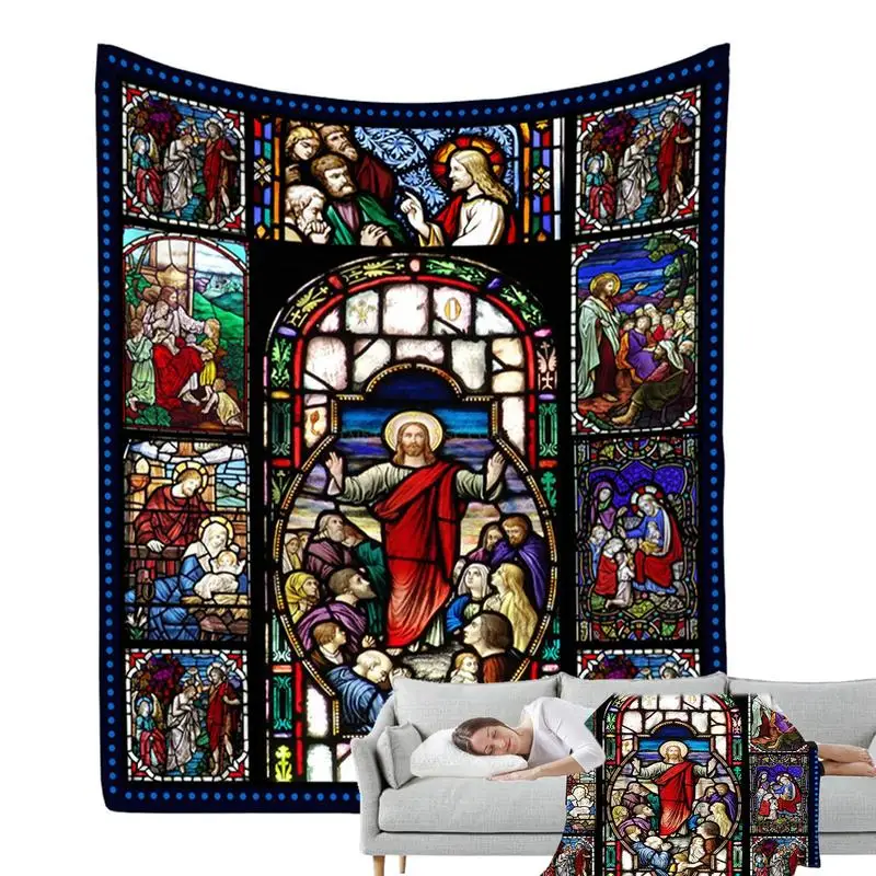 Nativity Scene Throw Blanket Printed Virgin Mary Jesus Blanket Soft Winter Throw Blanket Novelty Beddings For Watching TV
Nativity Scene Throw Blanket Printed Virgin Mary Jesus Blanket Soft Winter Throw Blanket Novelty Beddings For Watching TV